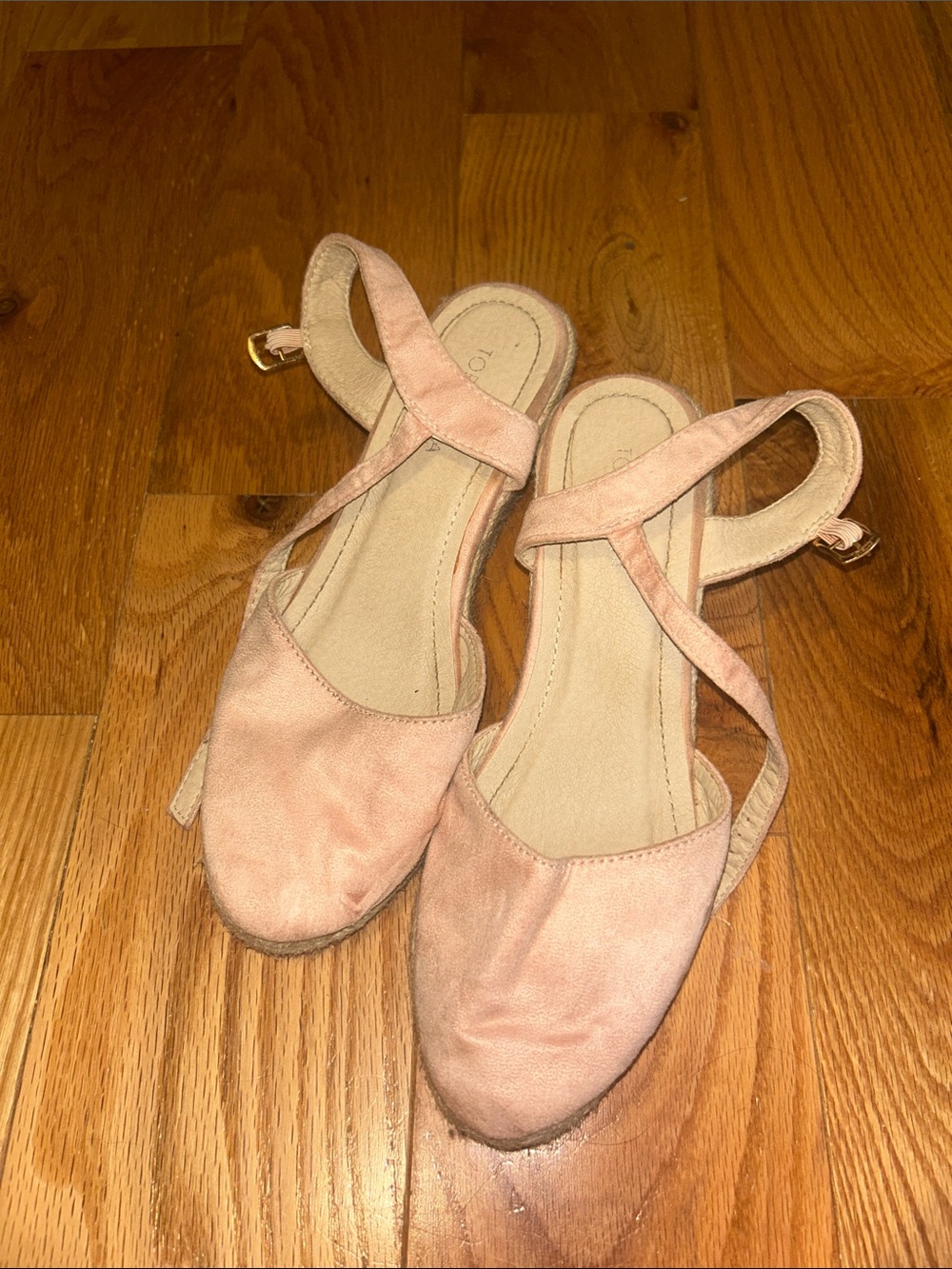Women’s Pink Espadrille Wedge Sandals